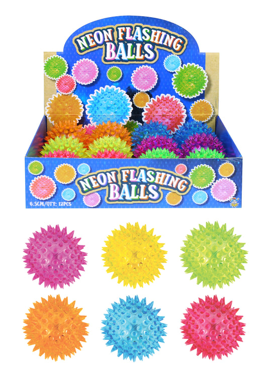 65cm Light Up Spiky Flashing Bouncing Balls Assorted Colors
