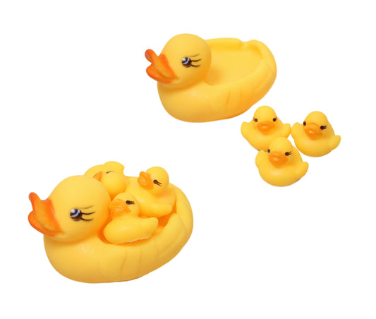 Interactive Pet Dog Toy Set Squeaky Yellow Rubber Ducks
