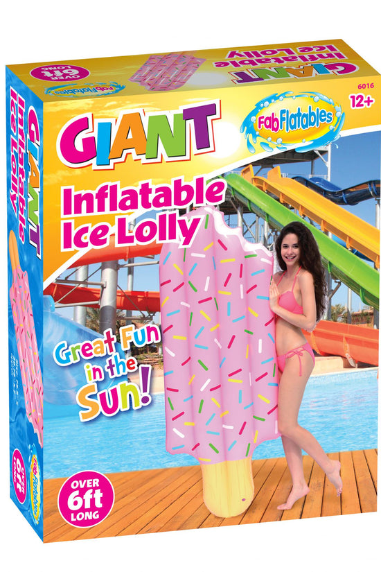Giant Inflatable Ice Cream Lolly Pool Float Over 6 Feet Long