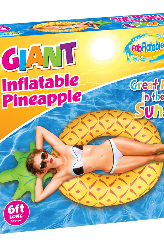 6 FT Giant Inflatable Pineapple Pool Ring for Fun in the Sun
