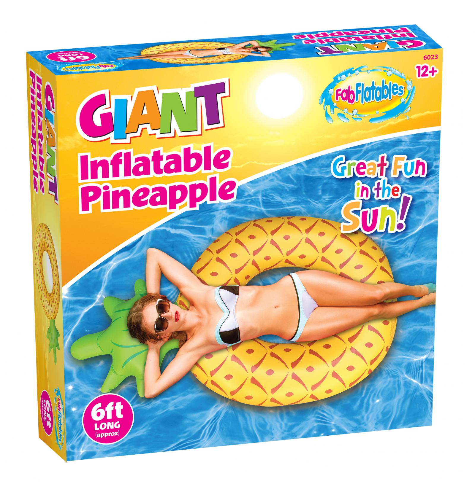 6 FT Giant Inflatable Pineapple Pool Ring for Fun in the Sun
