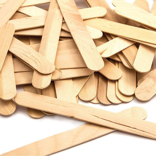 EcoFriendly Wooden Ice Lollipop Sticks Pack of 50