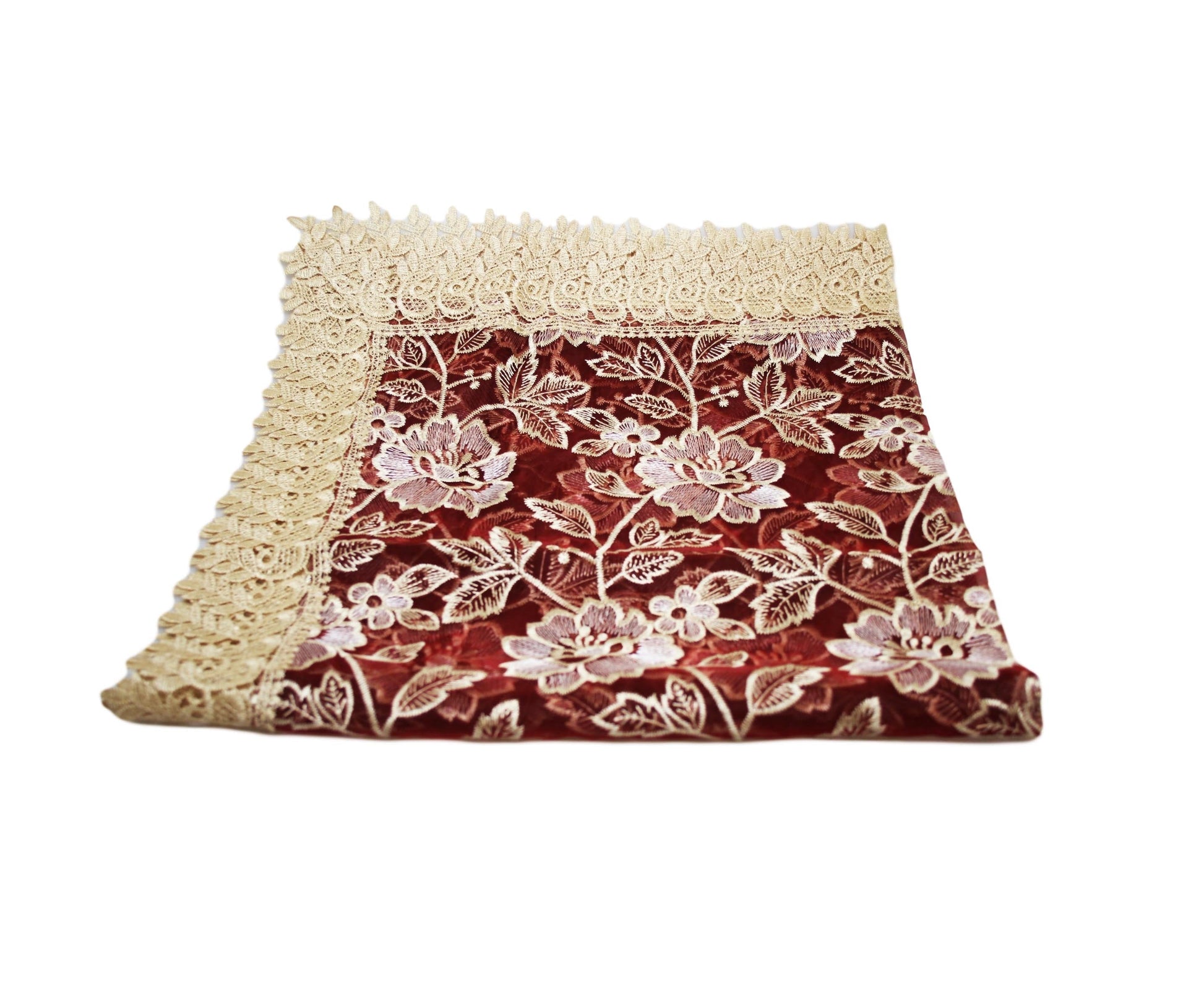 Elegant Moroccan Lace Floral Table Cloth Runner