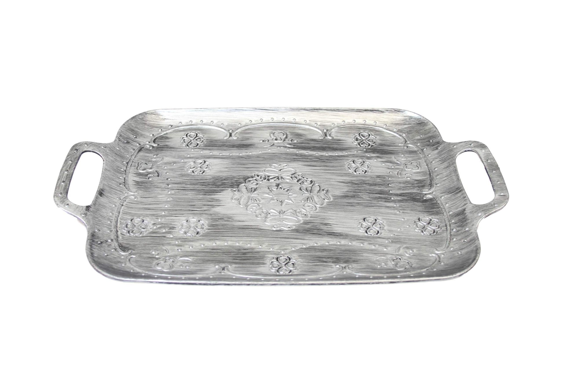 Vintage Style Grey White Serving Tray 35cm x 25cm
