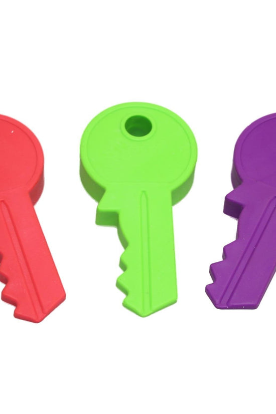 Durable Key Shape Door Stopper in Assorted Colours 13 x 3 cm