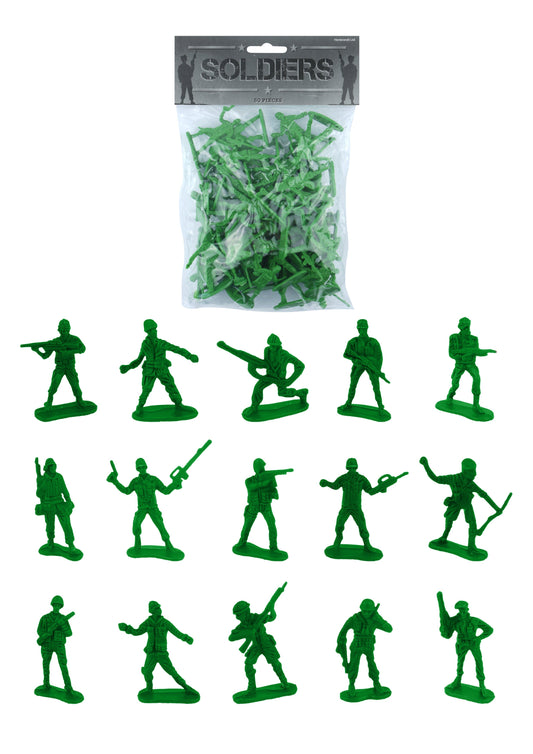 50 Toy Soldiers Set Assorted Sizes Designs 37cm