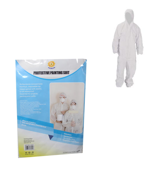Disposable Protective Painting Suit White Indoor Outdoor Onesie