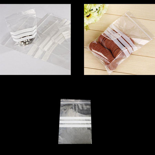 60 Pack Crystal Clear Multi Purpose Zipper Bags 55mm x Small Items Organization
