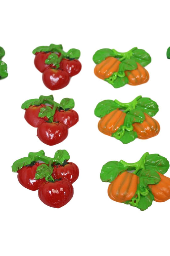 Vibrant Vegetable Designs Fridge Magnets Set 8 cm Assorted Pack of Random Designs