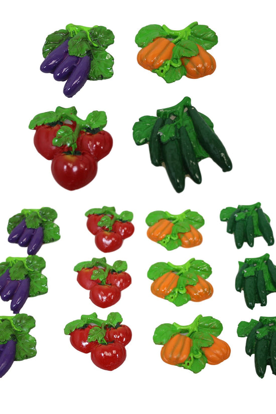 Vibrant Vegetable Designs Fridge Magnets Set 8 cm Assorted Pack of Random Designs