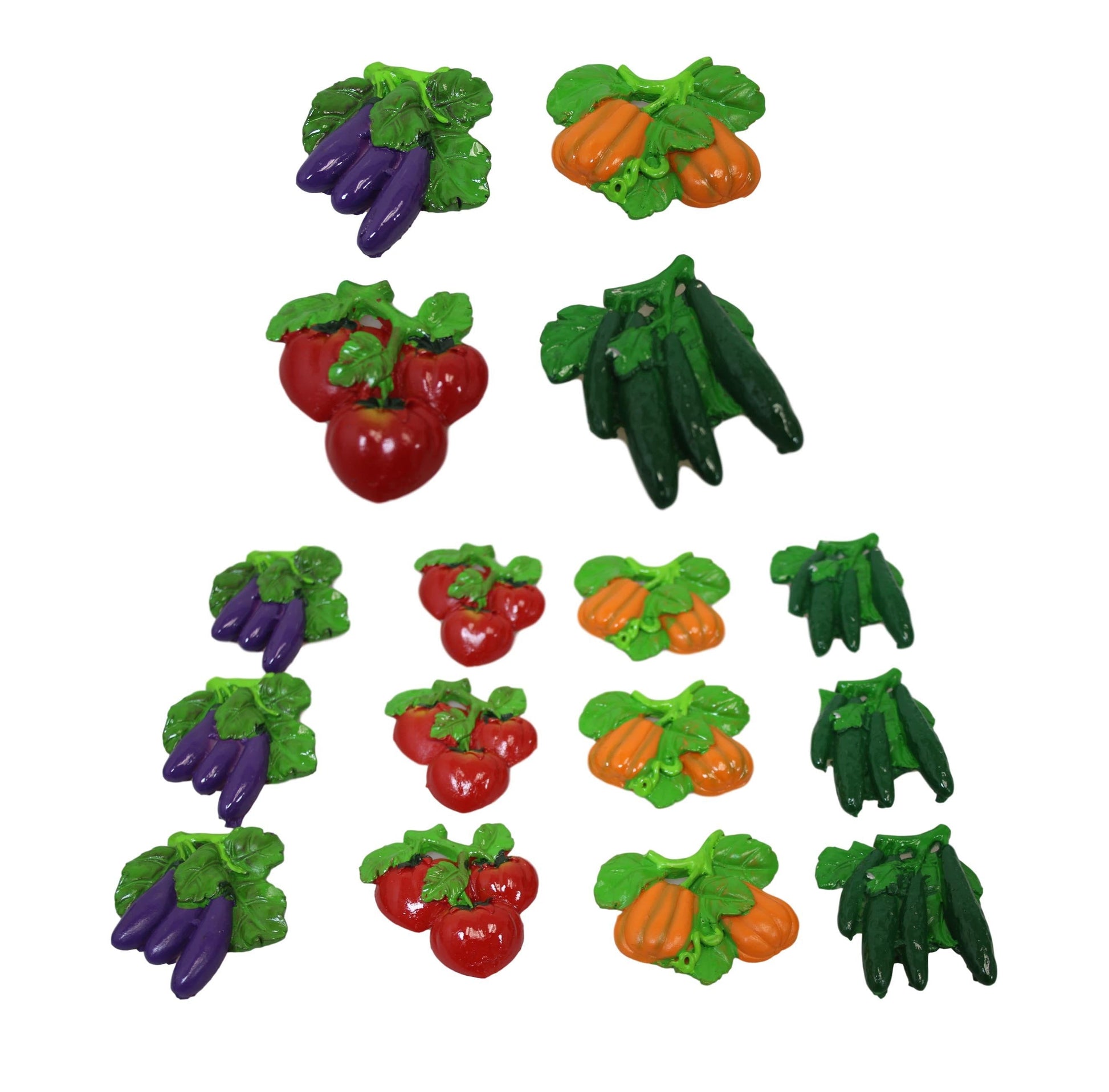 Vibrant Vegetable Designs Fridge Magnets Set 8 cm Assorted Pack of Random Designs