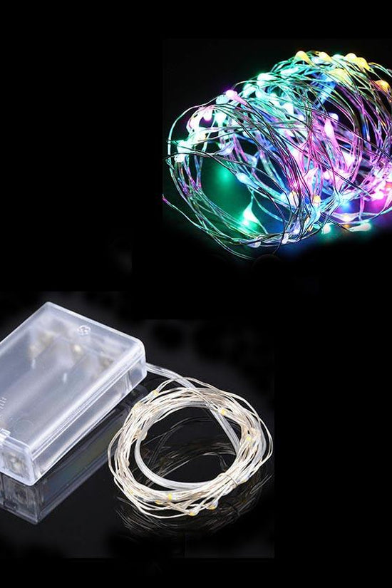 MultiColour LED Lights Aluminium Wire 5m with Flashing Steady Settings
