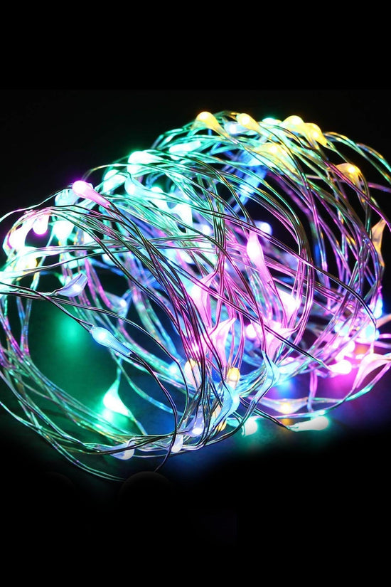 MultiColour LED Lights Aluminium Wire 5m with Flashing Steady Settings
