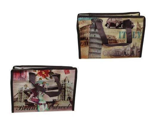 Durable Large Plastic Shopping Laundry Bag with Stylish Printed Design