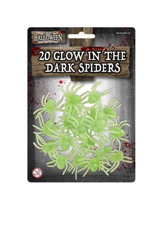 20Pack GlowInTheDark Spiders Halloween Decor 5cm Size