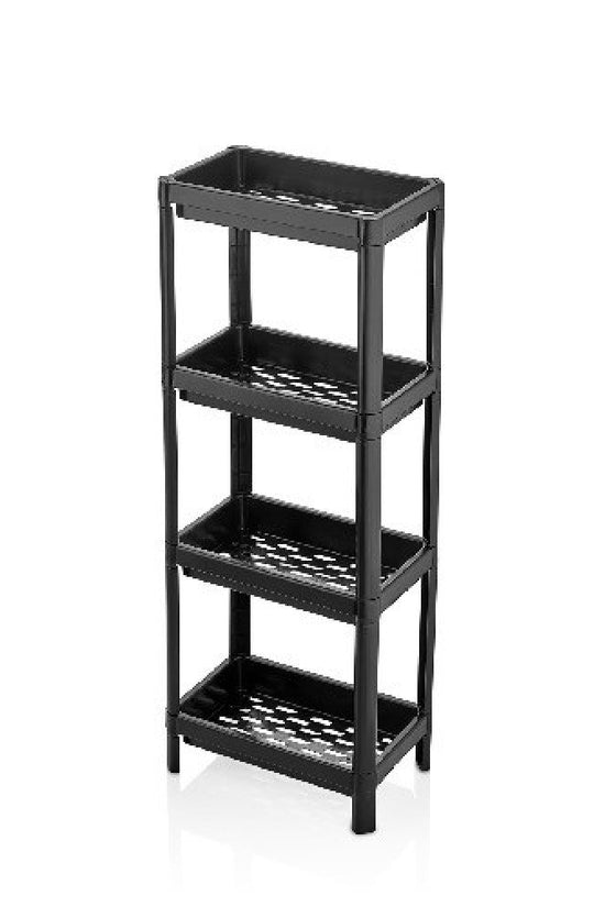 4Tier Plastic Bathroom Storage Shelves 22x35x100cm