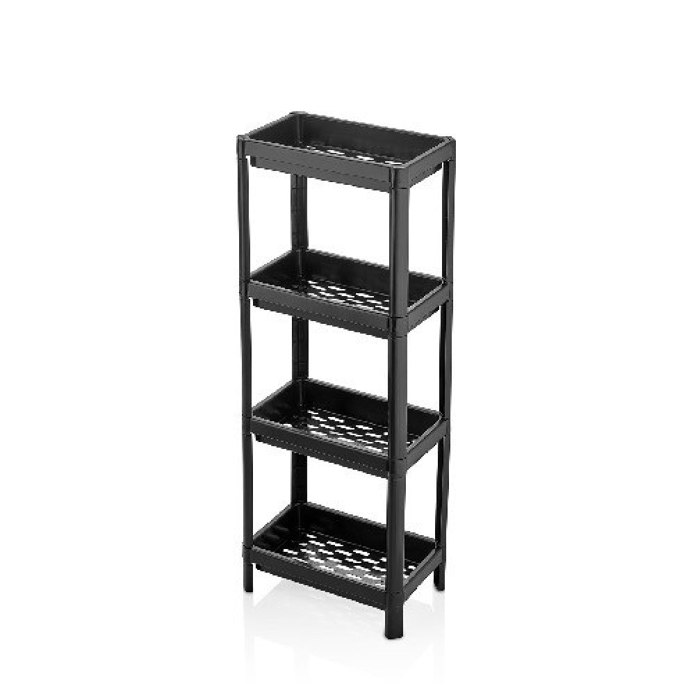 4Tier Plastic Bathroom Storage Shelves 22x35x100cm