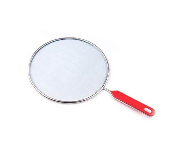 33 cm Silver Metal Mesh Splatter Screen Cover with Handle