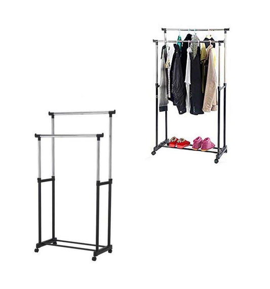 Adjustable Stainless Steel Garment Holder for Organized Wardrobe
