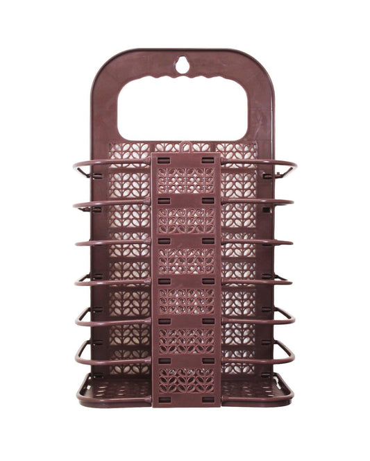Rattan Style Plastic Shower Hanger with MultiColored Compartments