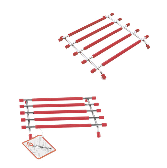 SQ Pro Elite Stainless Steel and Silicone Pan Trivet Stylish and Functional Kitchen Accessory