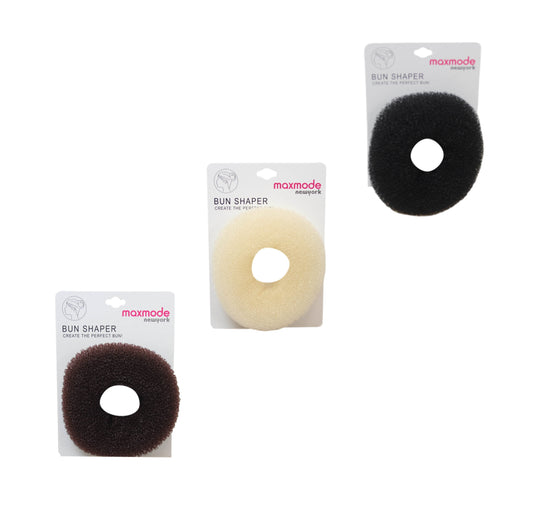 10cm Mesh Hair Bun Styler Donut Ring Assorted Colors