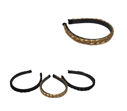 Stylish Girls Faux Hair Braided Headband Assorted Colors