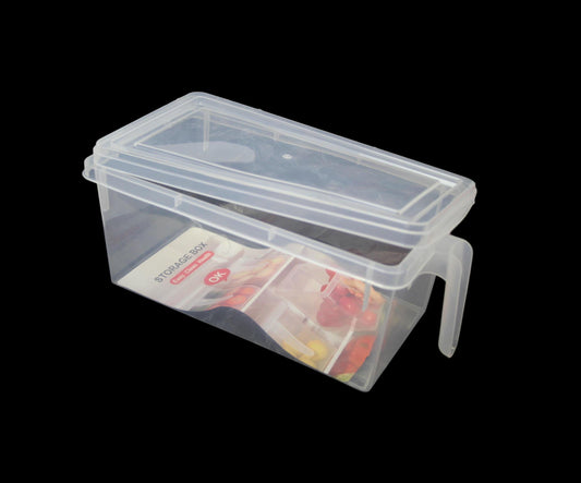 Clear Plastic Kitchen Storage Box with Lid and Handle 28cm x 125cm