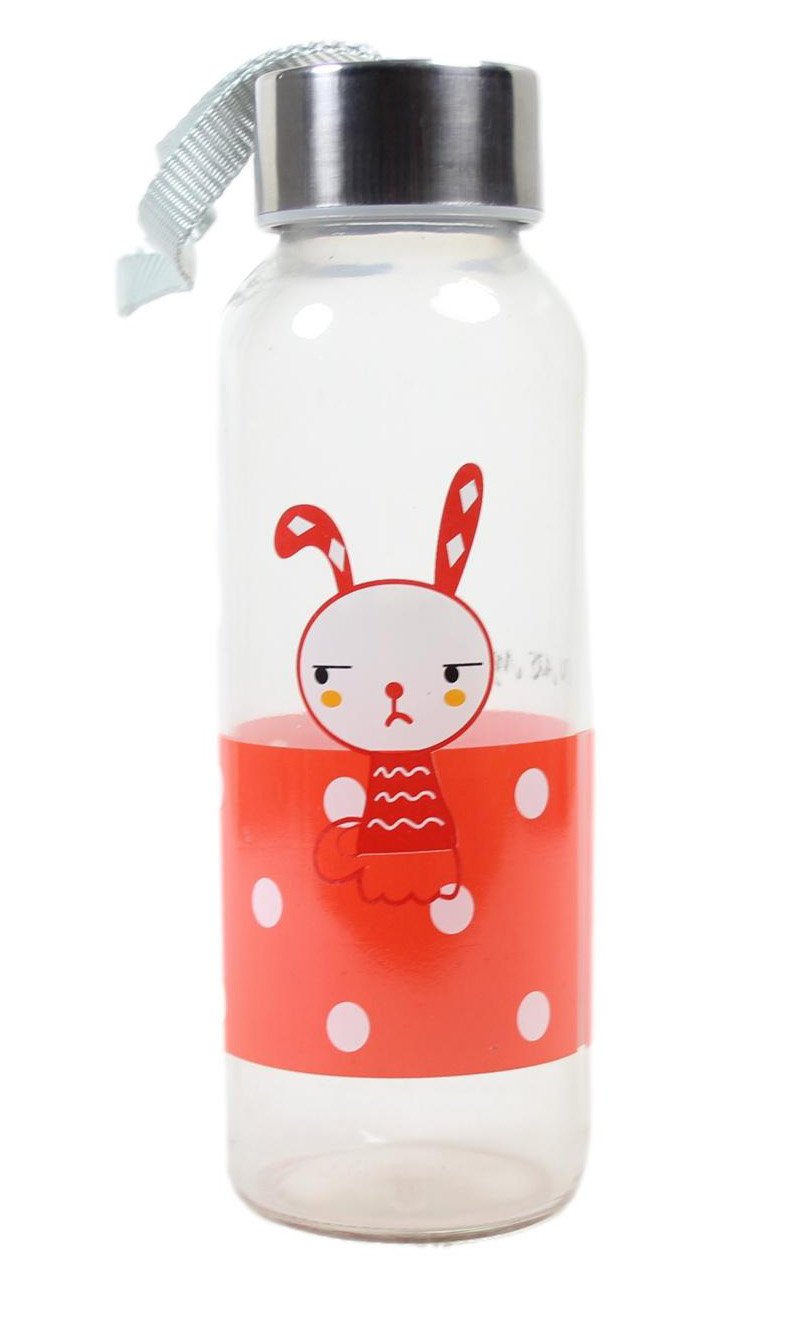 EcoFriendly Glass Water Bottle with Stylish Cover Assorted Colors