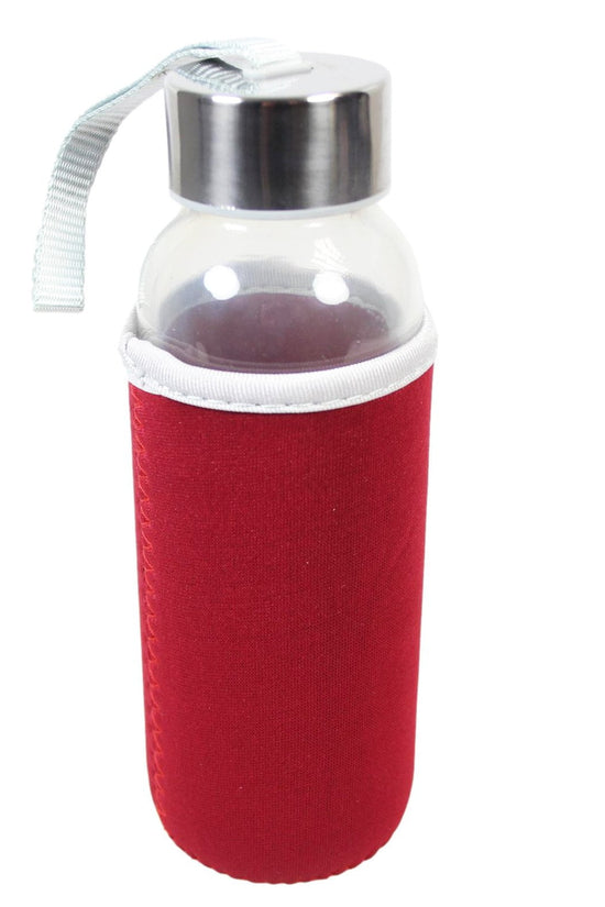 EcoFriendly Glass Water Bottle with Stylish Cover Assorted Colors