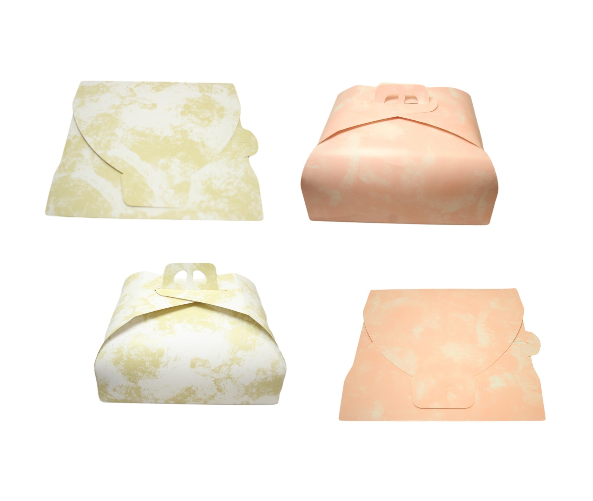 PinkGold Festive Square Cake Box Easy Assembly