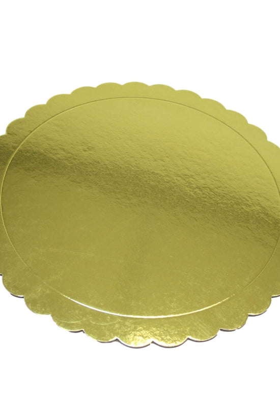 Elegant Metallic Gold Cardboard Cake Dessert Boards 30 cm Pack of 2