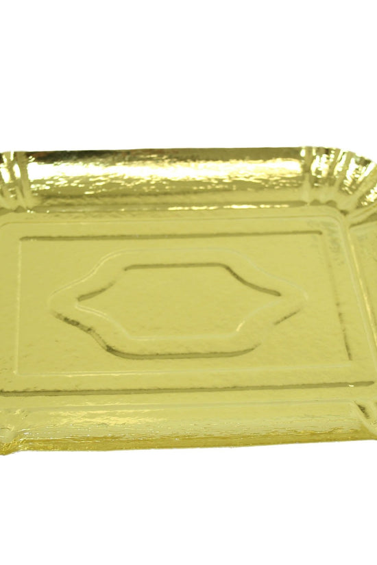 Elegant Gold Coloured Disposable Serving Plates for Party Celebrations