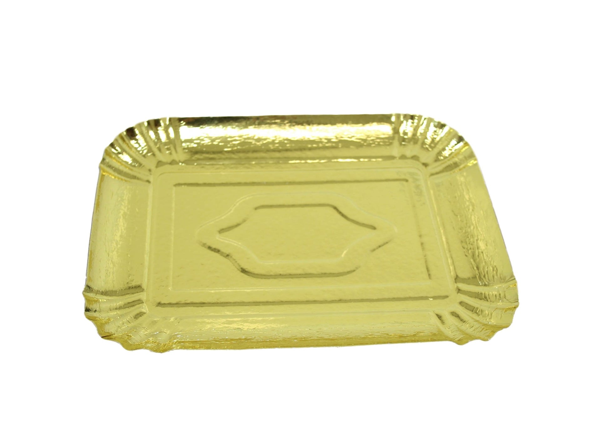 Elegant Gold Coloured Disposable Serving Plates for Party Celebrations