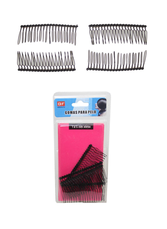 Hair Grip Comb Bands 8 cm Pack of 4 for Secure and Stylish Hairdos