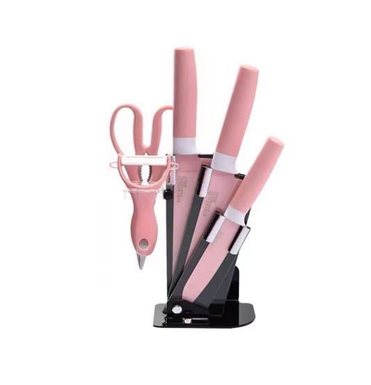 Premium 6Piece Kitchen Knife Set with Stand