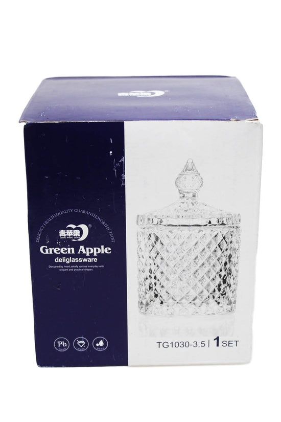 Elegant Crystal Glass Jar for Storing Sweets and Sugar