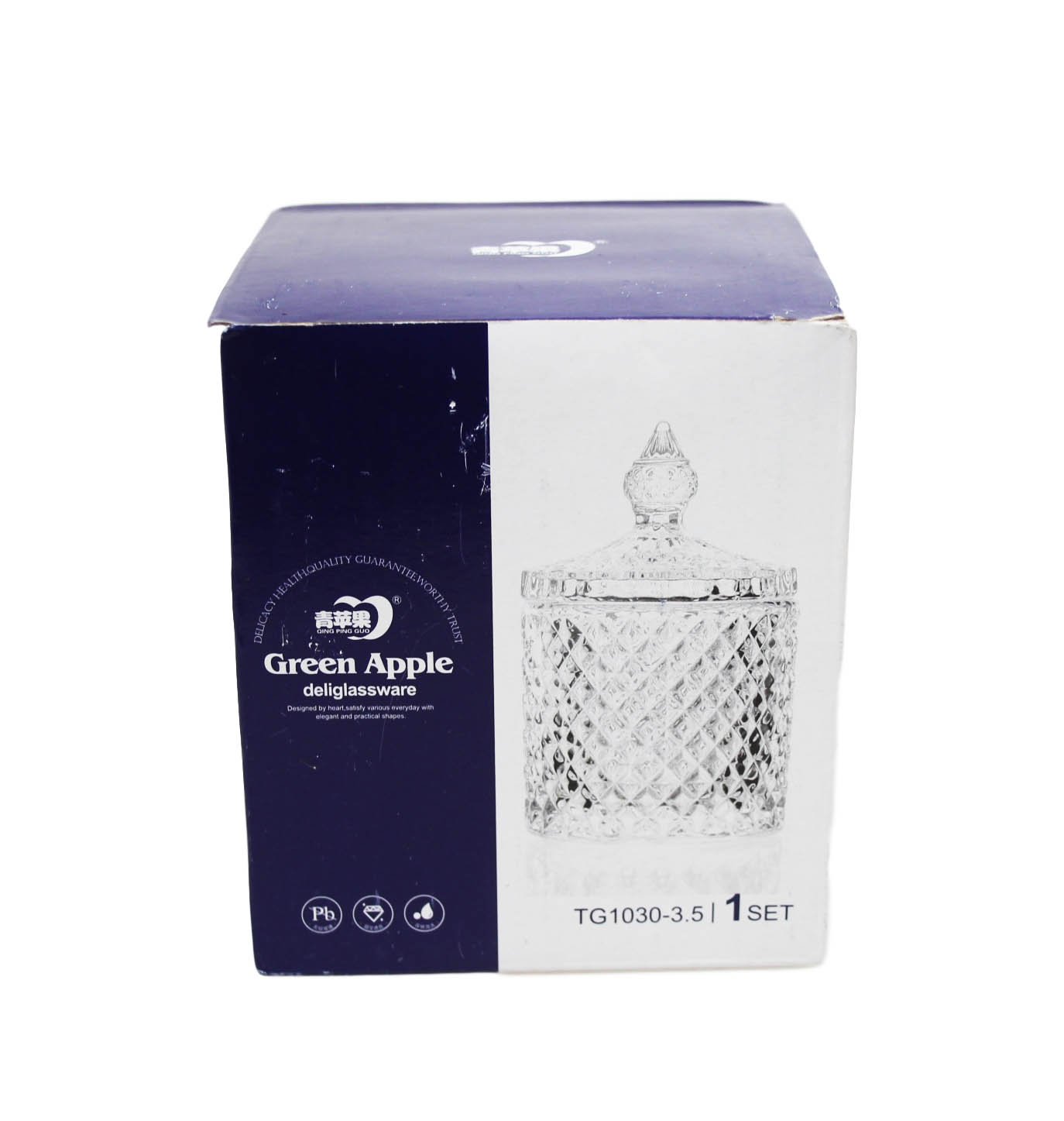 Elegant Crystal Glass Jar for Storing Sweets and Sugar