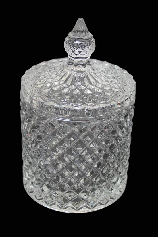 Elegant Crystal Glass Jar for Storing Sweets and Sugar