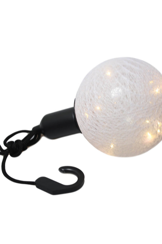 Chic BatteryOperated Cotton Ball String LED Ceiling Lamp