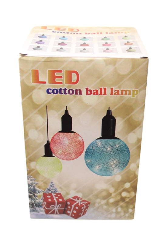 Chic BatteryOperated Cotton Ball String LED Ceiling Lamp
