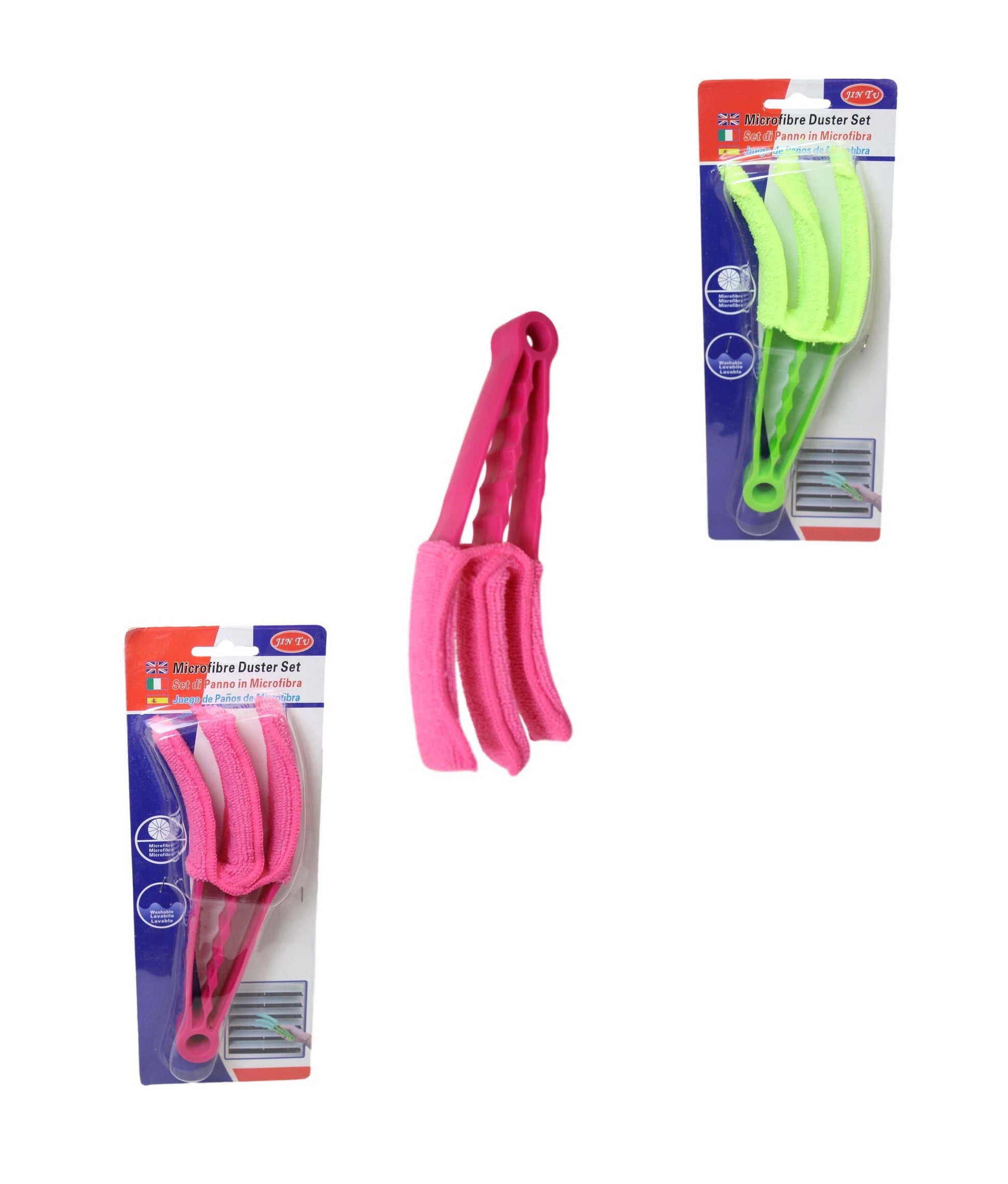 3in1 Washable Microfiber Window Blinds Duster Assorted Colors