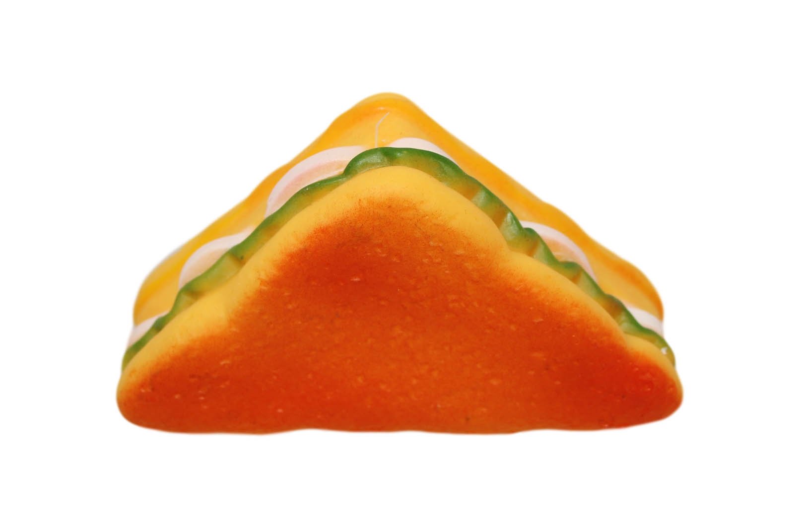 Interactive Squeaky Dog Toy Sliced Sandwich Design