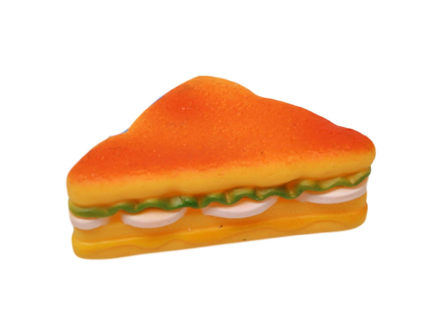 Interactive Squeaky Dog Toy Sliced Sandwich Design