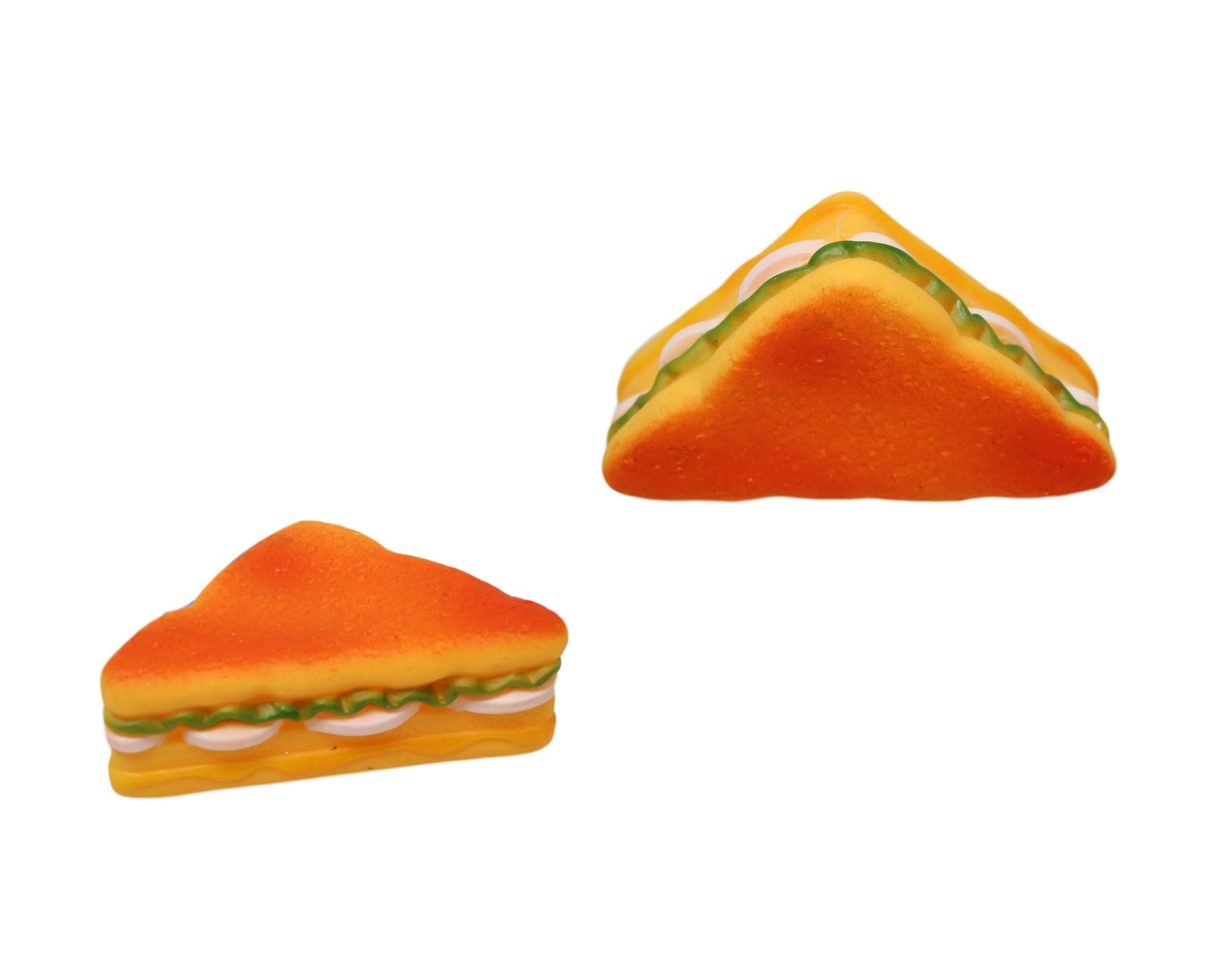 Interactive Squeaky Dog Toy Sliced Sandwich Design