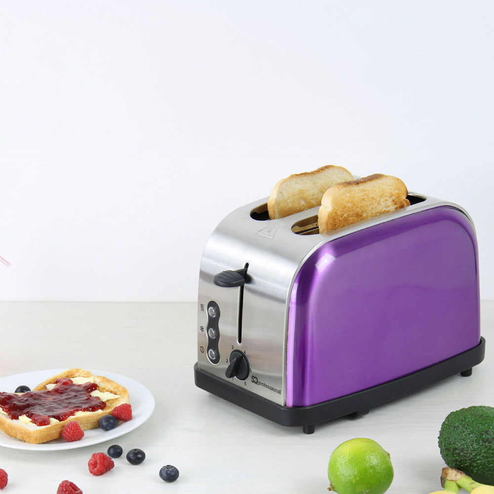 SQ Professional Gems Legacy 2 Slice Toaster Stylish Amethyst Toaster 900W