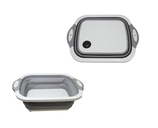 3 in 1 Collapsible Chopping Board Wash Basin Basket Convenient Kitchen Tool