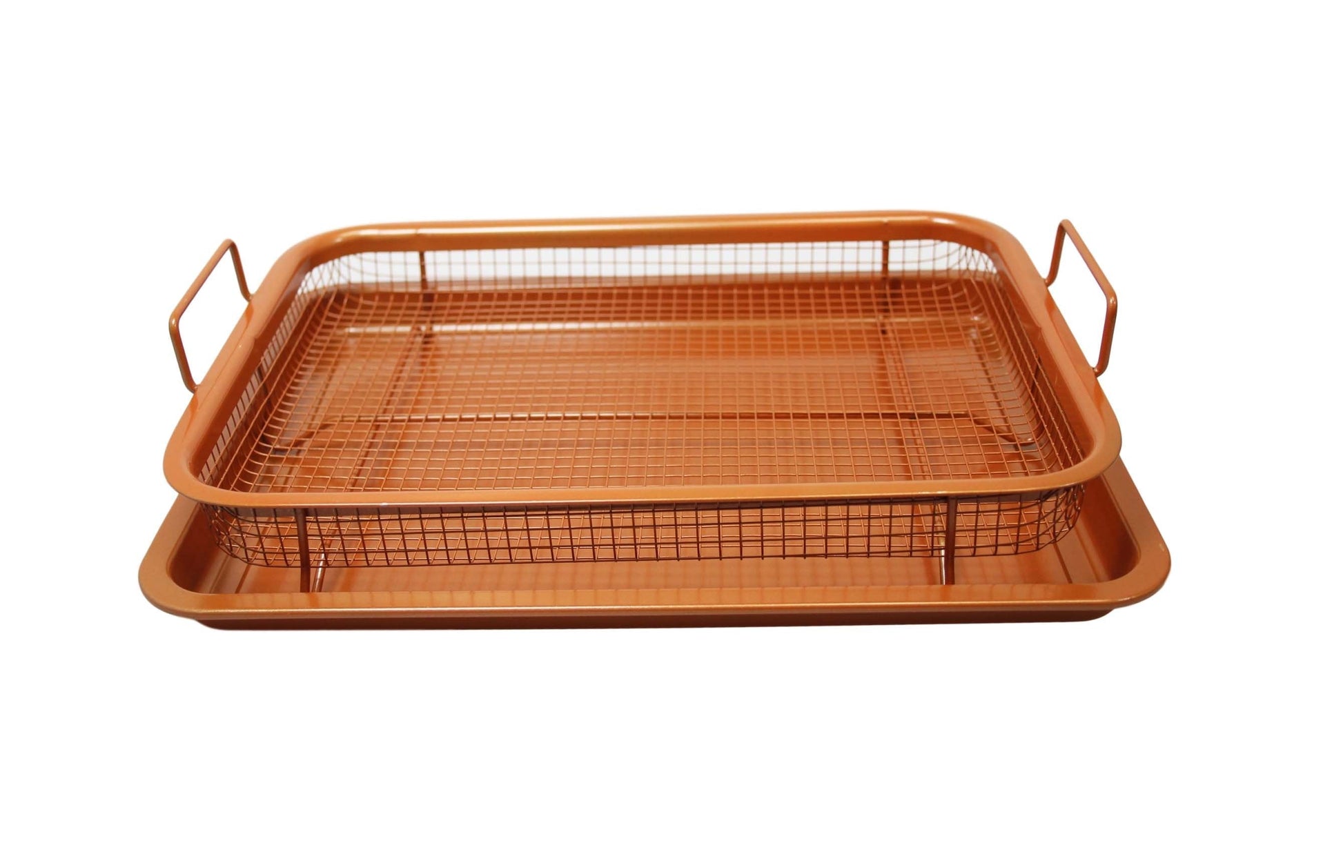 Copper Crispy Oven Tray Set of 2 Baking Pan Combo