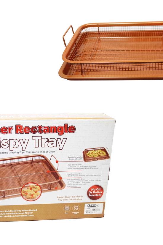 Copper Crispy Oven Tray Set of 2 Baking Pan Combo