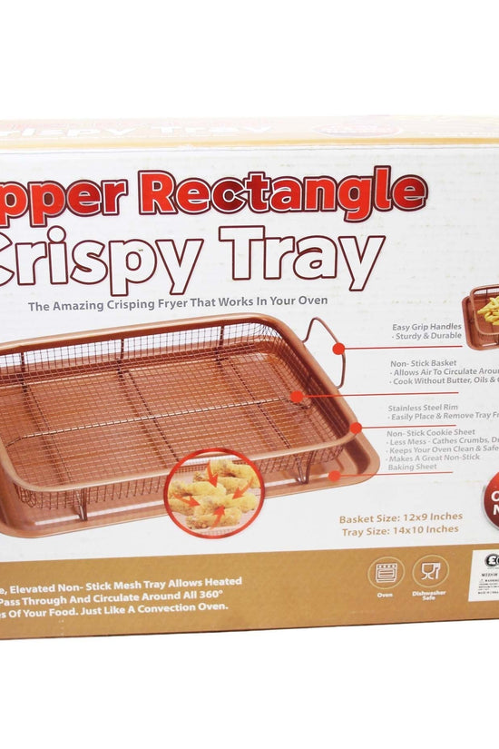 Copper Crispy Oven Tray Set of 2 Baking Pan Combo
